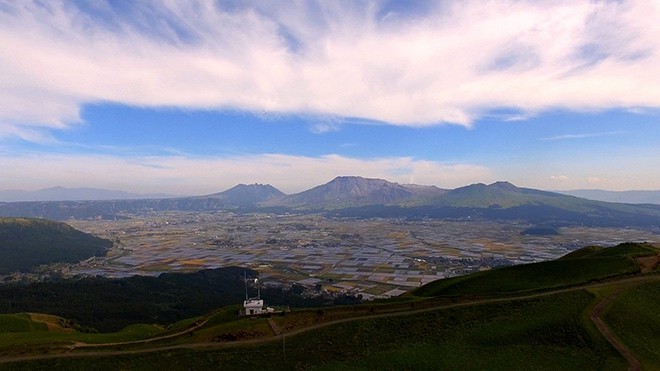 動画素材販売 阿蘇くじゅう国立公園空撮 阿蘇山 くじゅう連山 情報開発研究所